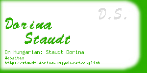 dorina staudt business card